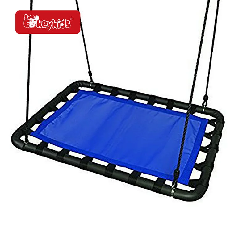 Outdoor Play Equipment Blue Rectangular Nest Swing for Kids & Adults W01D291